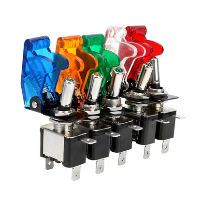 Interruttore a Levetta LED 12V 20A con Coperchio Protettivo
