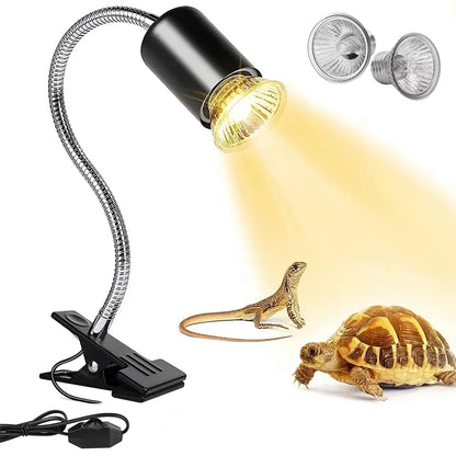 Lampada Riscaldante per Rettili  – Portalampada E27 con Braccio Flessibile