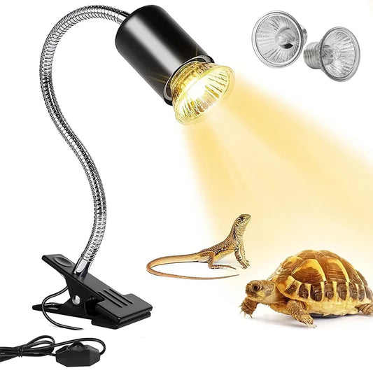 Lampada Riscaldante per Rettili  – Portalampada E27 con Braccio Flessibile
