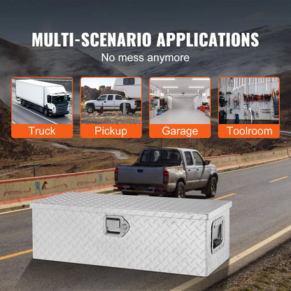 SucceBuy Cassetta Porta Attrezzi in Alluminio per Cassone Pick-up