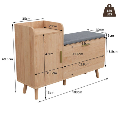 Mobile Scarpiera con Panca in Legno Comanlai