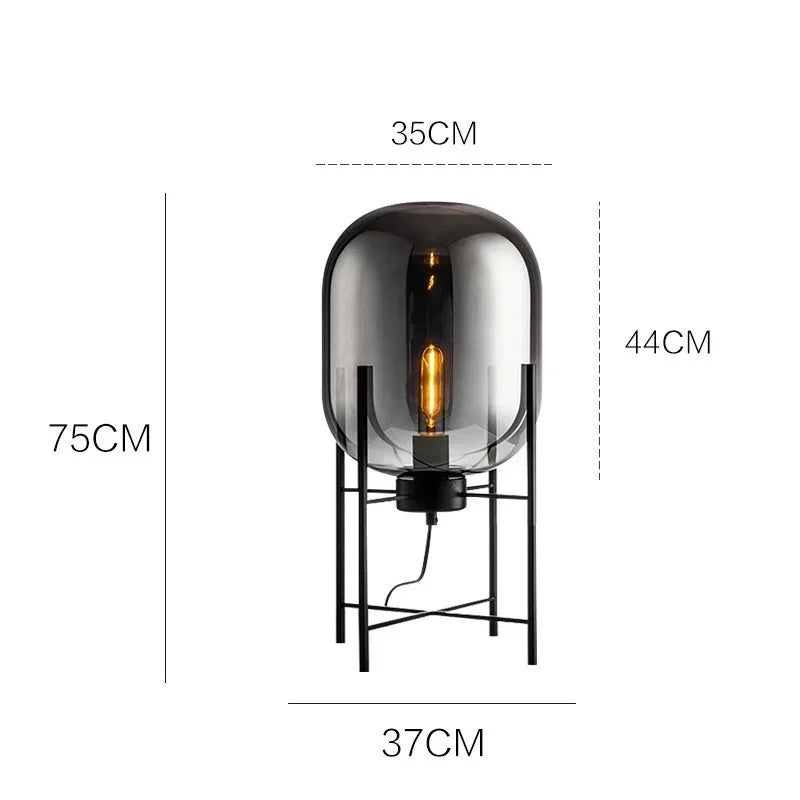 Lampada da Pavimento in Vetro Nordic Postmoderno