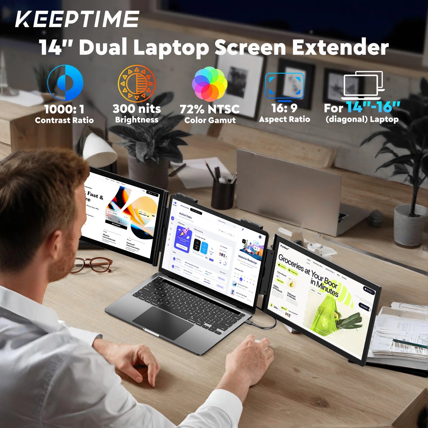 Amoudo Monitor Portatile 15.6” Full HD IPS per Laptop e Gaming