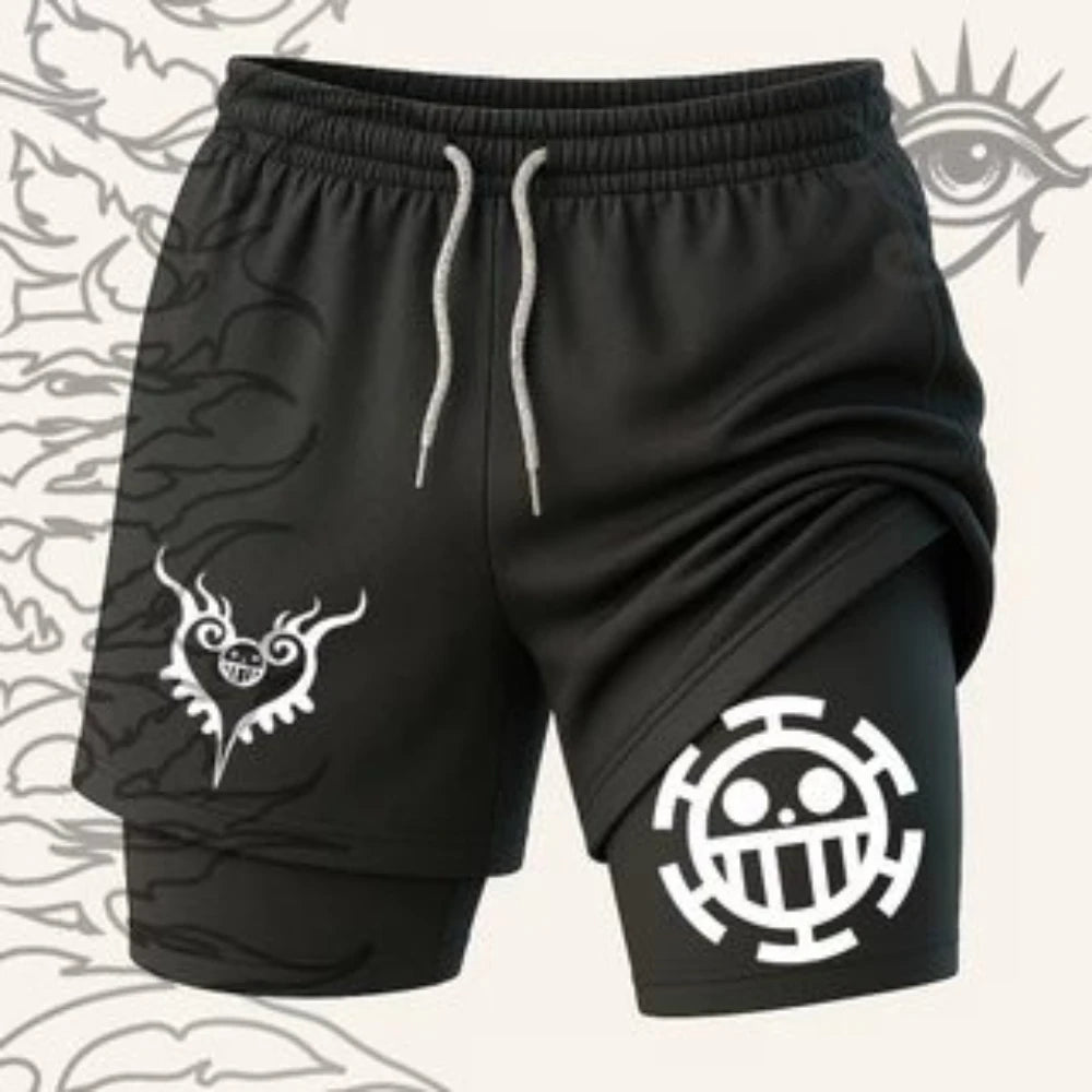 One Piece Anime Double-Layer Shorts
