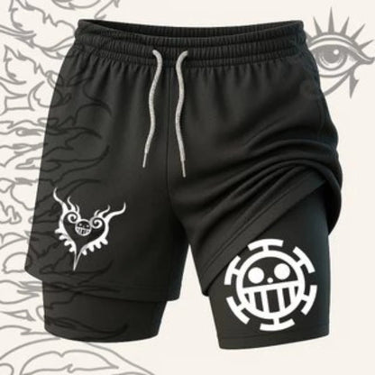 One Piece Anime Double-Layer Shorts